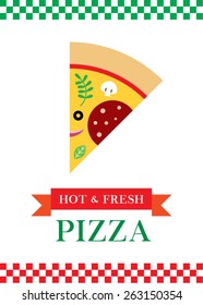hot and fresh pizza poster