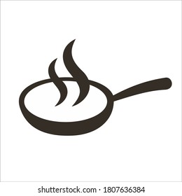 diseño de vector de pan de frito caliente. icono de cocina