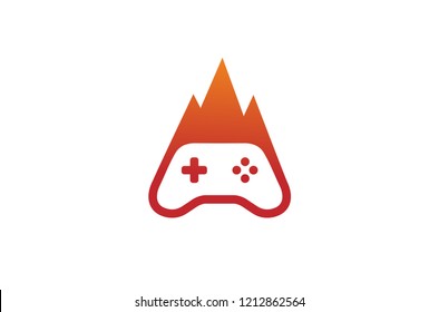 Hot Game Logo Design Illustration