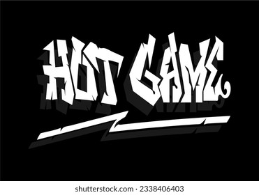 HOT GAME word graffiti tag style