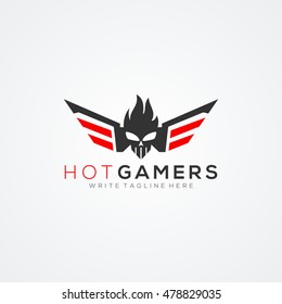 Hot Gamers Logo available in vector/illustration