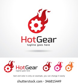 Hot Gear Logo Template Design Vector