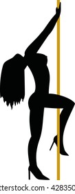 Hot girl dancing at pole