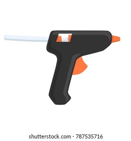 Hot Glue Gun Black Plastic For Art Craft Vector Illustration