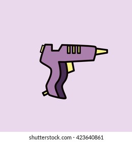 Hot glue gun. Vector icon.