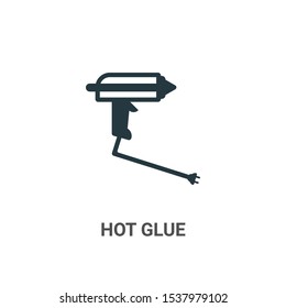 Hot glue vector icon on white background. Flat vector hot glue icon symbol sign from modern sew collection for mobile concept and web apps design.