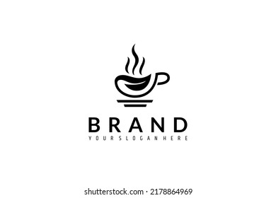 hot green tea logo on cup