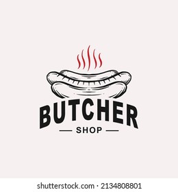 Hot grill hand drawn logo templates Premium Vector