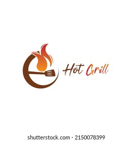 Hot Grill Logo Design Templates