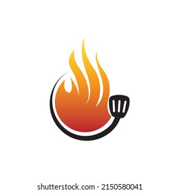 Hot Grill Logo design Templates