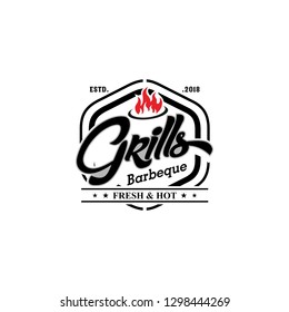 Hot Grill Logo Templates