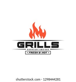 Hot Grill Logo Templates