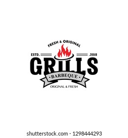 Hot Grill Logo Templates