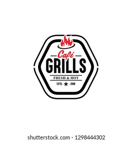 Hot Grill Logo Templates