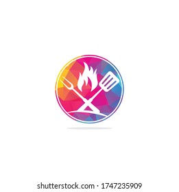 Hot Grill Logo Templates. Grill logo design