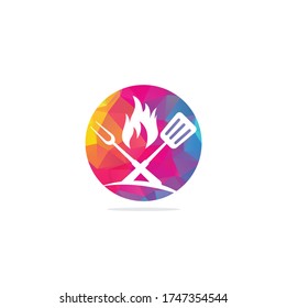 Vorlagen für Hot Grill-Logos Design des Grill-Logos