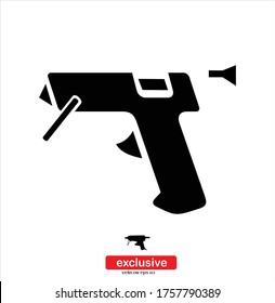 Icono de arma caliente.Ilustración vectorial de diseño plano para diseño gráfico y web.