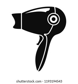 Hot hair dryer icon. Simple illustration of hot hair dryer vector icon for web design isolated on white background