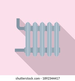 Hot house radiator icon. Flat illustration of hot house radiator vector icon for web design