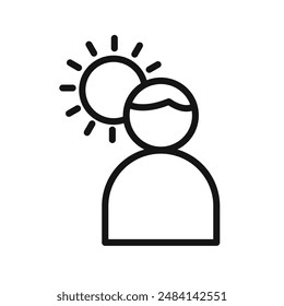 hot human icon black and white vector sign