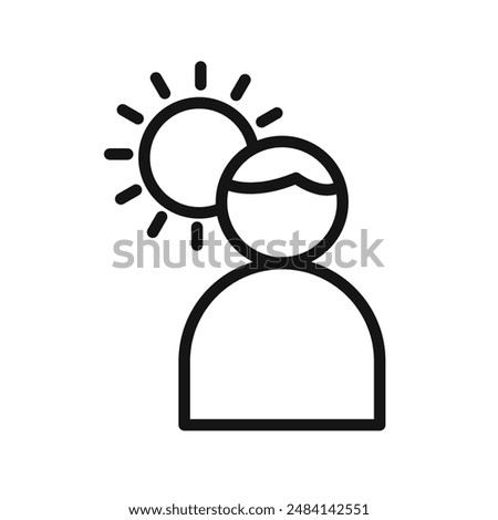 hot human icon black and white vector sign
