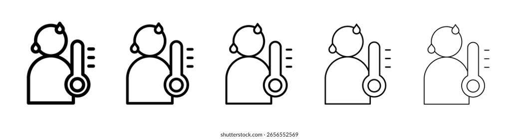 ícone humano quente ilustração simples logotipo arte