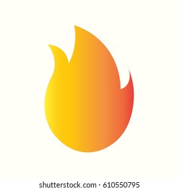 Hot Icon Against White Background. 