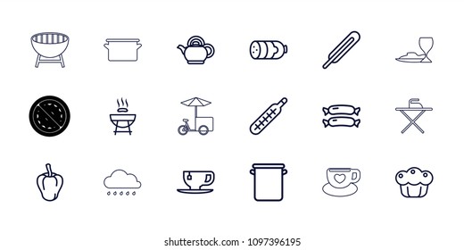 Hot Icon Collection 18 Hot Outline Stock Vector (Royalty Free ...