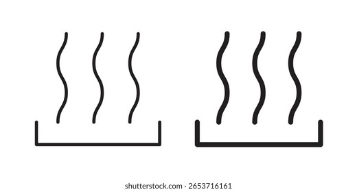Hot icon design element. Editable stroke. Vector