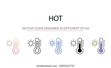 Hot icon design with white background stock illustration