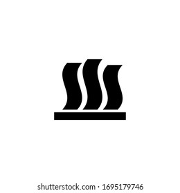 Hot icon, heat sign design