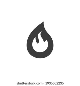 Icono caliente aislado en gráfico de vectores en blanco y negro