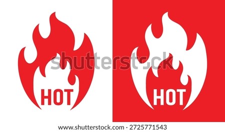 hot icon on white background