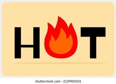 Etiquetas de texto de icono caliente en la ilustración vectorial.
