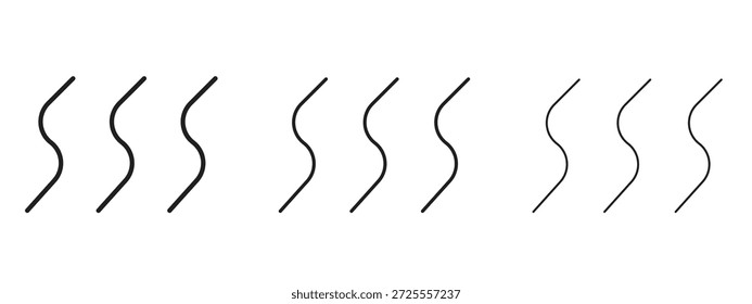 Hot icon thin line symbol on white background, editable stroke vector illustration