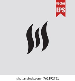 Hot icon in trendy isolated on grey background.Vector illustration.
