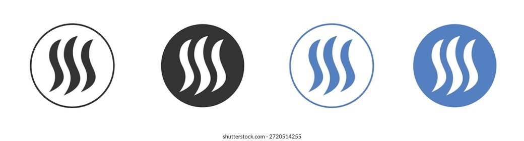 Hot icon vector clip art illustration collection