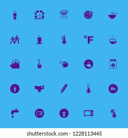hot icon. hot vector icons set water tap, microwave, coffee cup heart and fireplace
