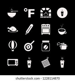 hot icon. hot vector icons set balloon, coffee cup heart, hot coffee and soup