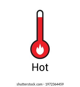 hot icon vector weather symbol