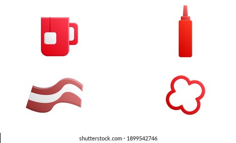 hot icons for web and mobile. Set of hot included icons line Mercury, Tea, Firefighter, Bikini, Ketchup, Sausage, Tea bag, Volcano, Coffee, Pepper on black background