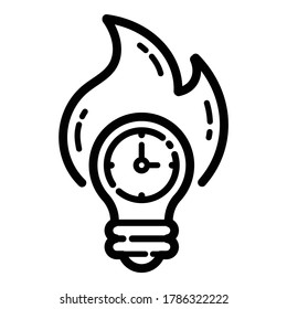 Hot Idea Flat Icon Isolated On White Background