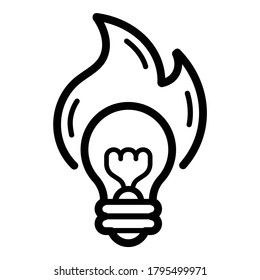 Icono Plano De Idea Caliente Aislado En Fondo Blanco