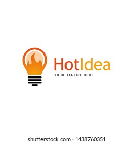 Hot Idea Logo Template Design Vector, Emblem, Design Concept, Creative Symbol, Icon