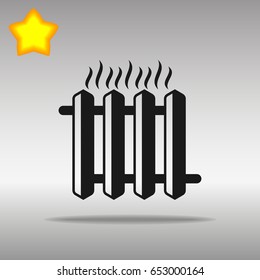 hot iron heater black Icon button logo symbol concept high quality on the gray background