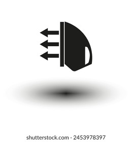 Icono de hierro caliente. Precaución símbolo de vapor. Aparato electrodoméstico. Ilustración vectorial. EPS 10.