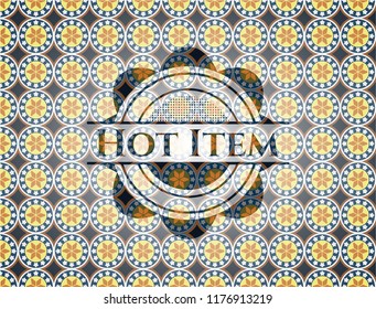 Hot Item arabesque emblem. arabic decoration.