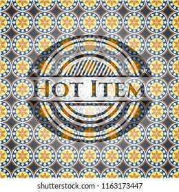 Hot Item arabesque style emblem. arabic decoration.