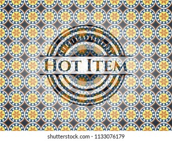 Hot Item arabic style emblem. Arabesque decoration.