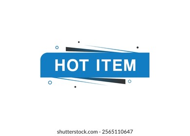 Hot item banner template web element or announcement. vector design flat style.